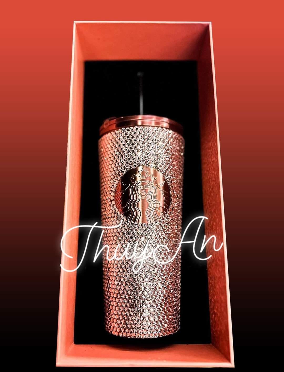 359522344_3641715689431812_5336750741656573220_n Starbucks Blackpink Rosegold Rhinestones